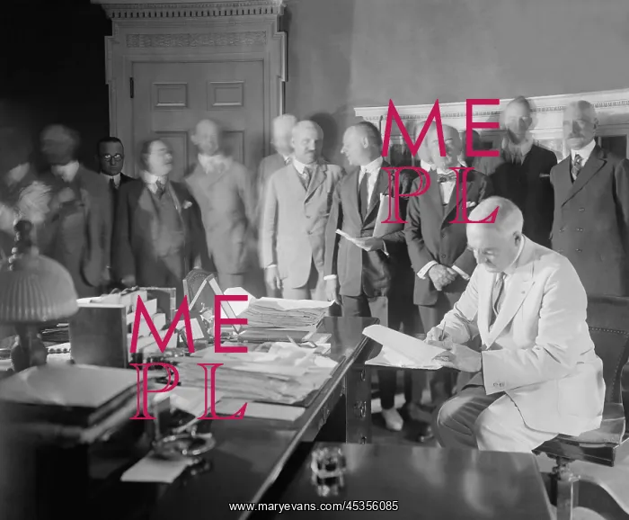 : President Warren Harding signing the Edge-Ansorge : President Warren Harding signing the Edge-Ansorge