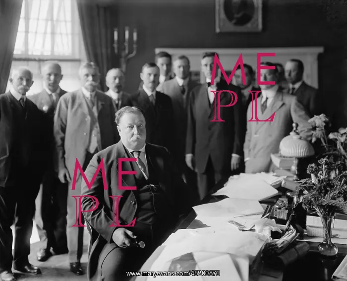 : President William H. Taft at his desk in ? : President William H. Taft at his desk in ?