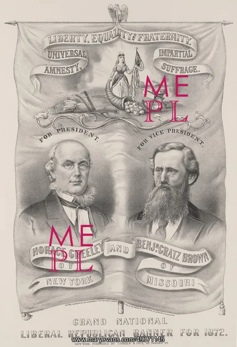 : Presidential campaign banner for the 1872 : Presidential campaign banner for the 1872