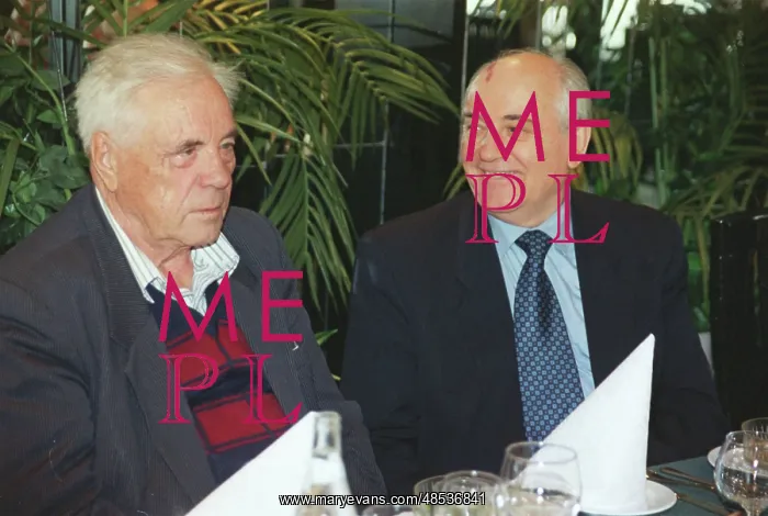 : Presidential candidate Mikhail Gorbachev and writer : Presidential candidate Mikhail Gorbachev and writer