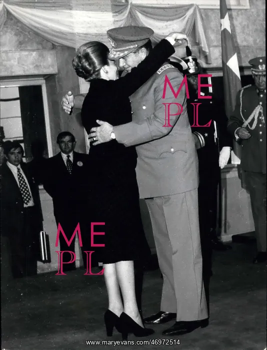 : Presidents Isabel Peron and Augusto Pinochet, Buenos Aires : Presidents Isabel Peron and Augusto Pinochet, Buenos Aires