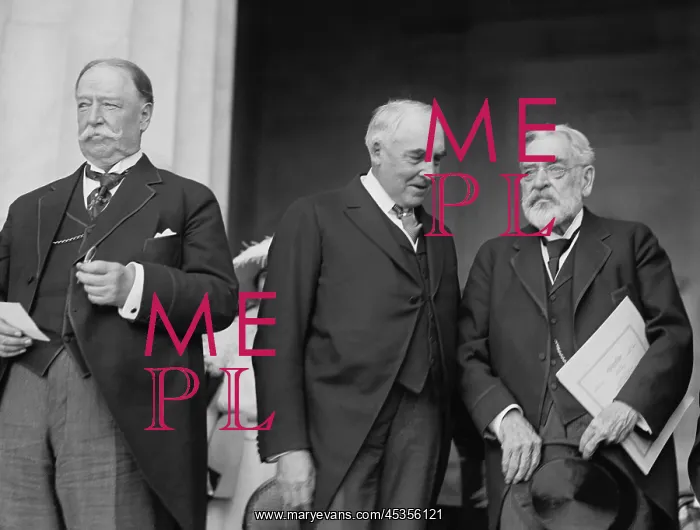 : Two Presidents with Robert Lincoln at the dedication : Two Presidents with Robert Lincoln at the dedication
