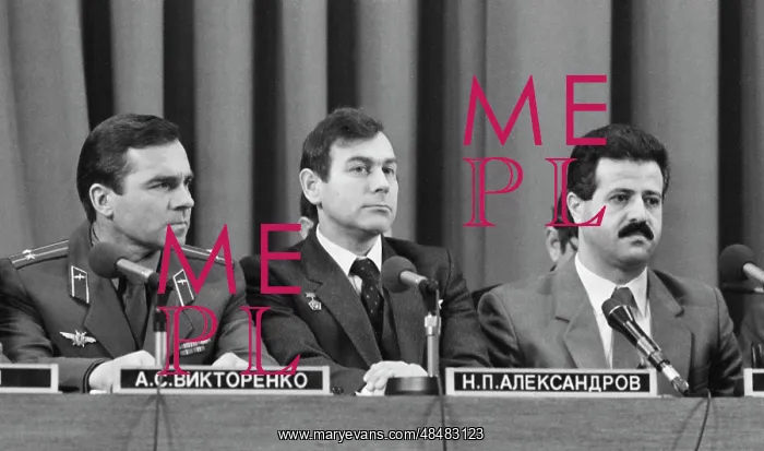 : Press conference of Soviet and Syrian cosmonauts : Press conference of Soviet and Syrian cosmonauts