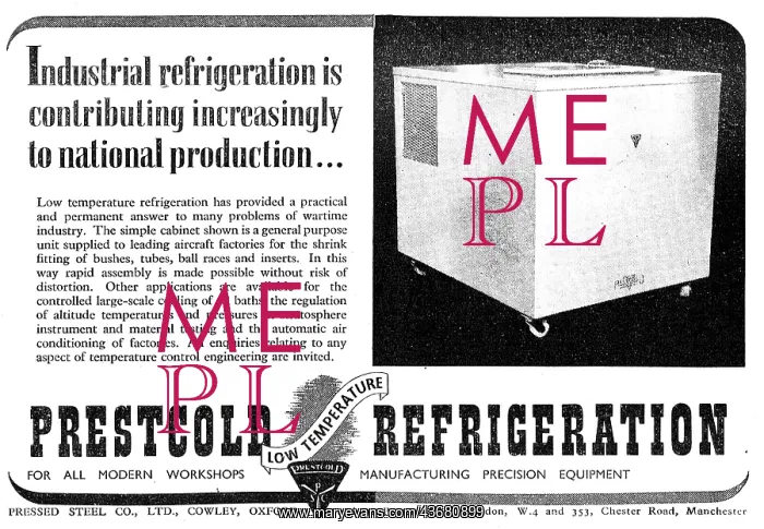 : Pressed Steel : Prestcold Refigeration : Pressed Steel : Prestcold Refigeration