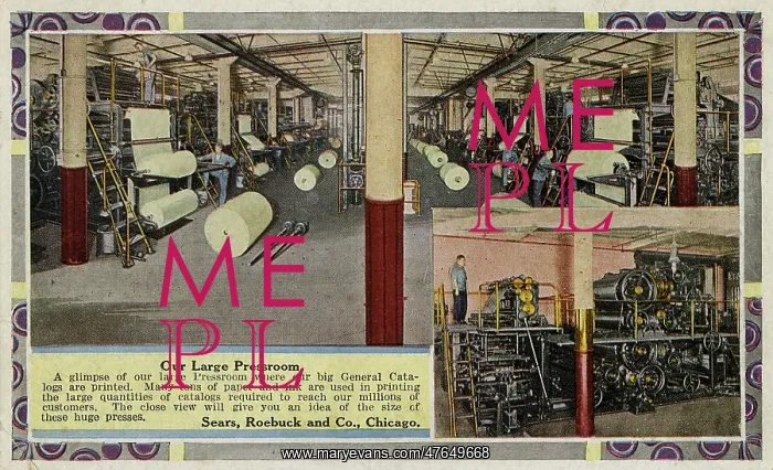 : Pressroom, Sears Roebuck & Co, Chicago, Illinois, USA : Pressroom, Sears Roebuck & Co, Chicago, Illinois, USA