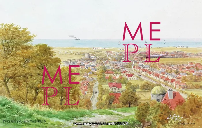 : Prestatyn, North Wales, viewed from the hills : Prestatyn, North Wales, viewed from the hills