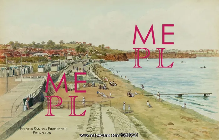 : Preston Sands and Promenade, Paignton, Devon : Preston Sands and Promenade, Paignton, Devon