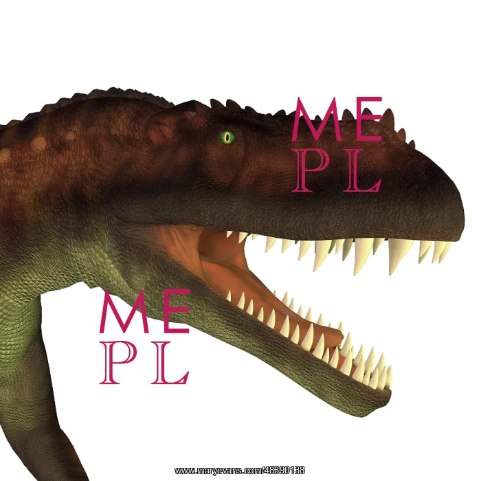 : Prestosuchus portrait on white background : Prestosuchus portrait on white background