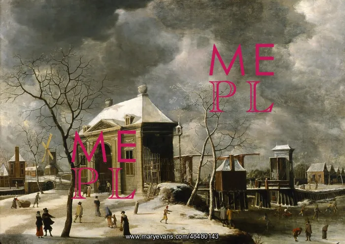 : Presumed view of an Amsterdam gate in winter : Presumed view of an Amsterdam gate in winter