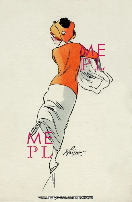 : Pretty Lady Ice Skater in orange top and hat : Pretty Lady Ice Skater in orange top and hat