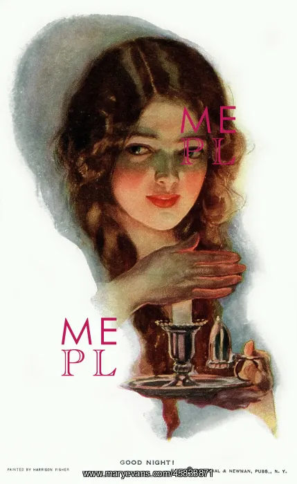 : Pretty young lady about to blow out the evening candle : Pretty young lady about to blow out the evening candle