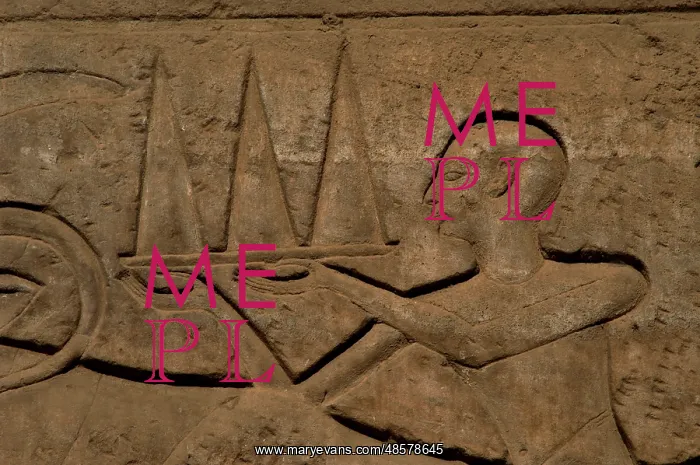 : Priest wearing offerings in a tray. Relief. Luxor temple. Eg : Priest wearing offerings in a tray. Relief. Luxor temple. Eg