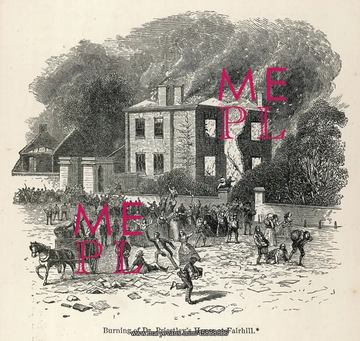 : PRIESTLEY'S HOUSE BURNT : PRIESTLEY'S HOUSE BURNT