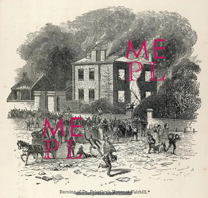 : PRIESTLEY'S HOUSE BURNT : PRIESTLEY'S HOUSE BURNT