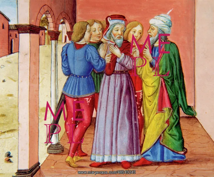 : The priests are still looking for Jesus. Codex of Predis (14 : The priests are still looking for Jesus. Codex of Predis (14