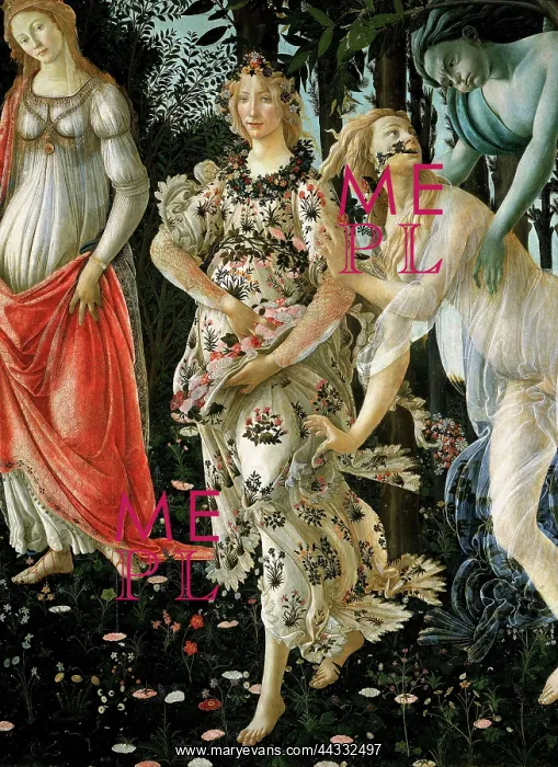 : Primavera (detail), by Botticelli : Primavera (detail), by Botticelli