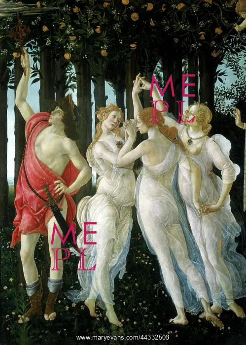 : Primavera (detail), by Botticelli : Primavera (detail), by Botticelli