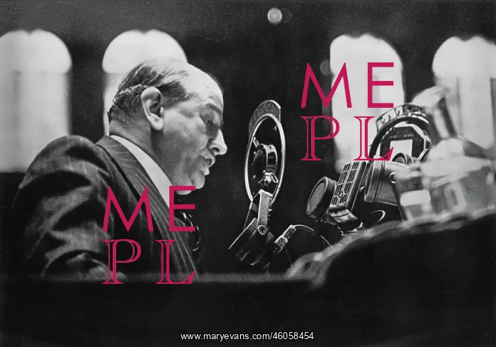 : Prime minister Daladier delivering a speech : Prime minister Daladier delivering a speech