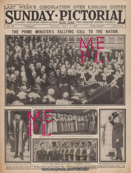 : Prime Minister David Lloyd George speaking in Glasgow : Prime Minister David Lloyd George speaking in Glasgow