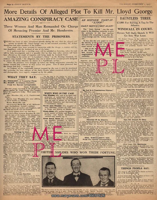 : Prime Minister Lloyd George, murder plot and trial : Prime Minister Lloyd George, murder plot and trial