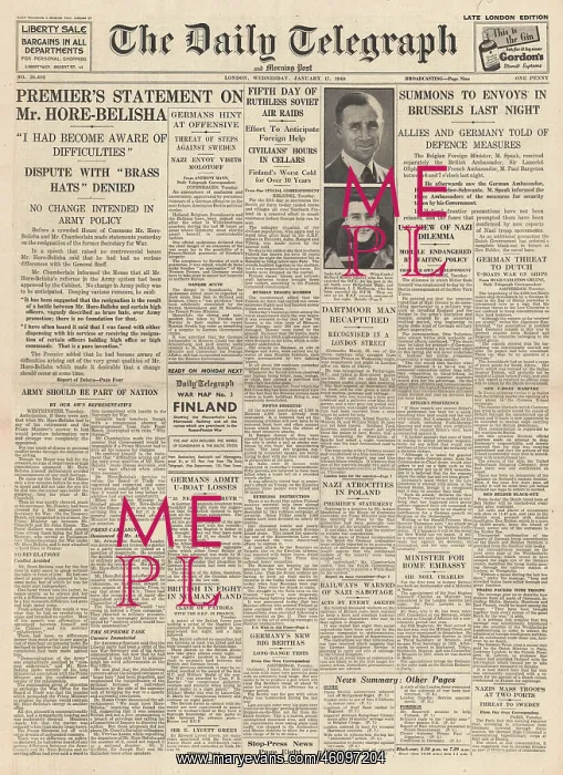 : Prime Minister statement on Hoare-Belisha : Prime Minister statement on Hoare-Belisha