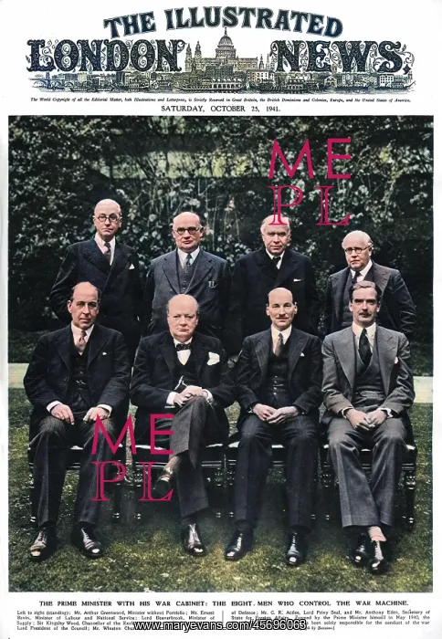 : The Prime Minister with his war cabinet : The Prime Minister with his war cabinet