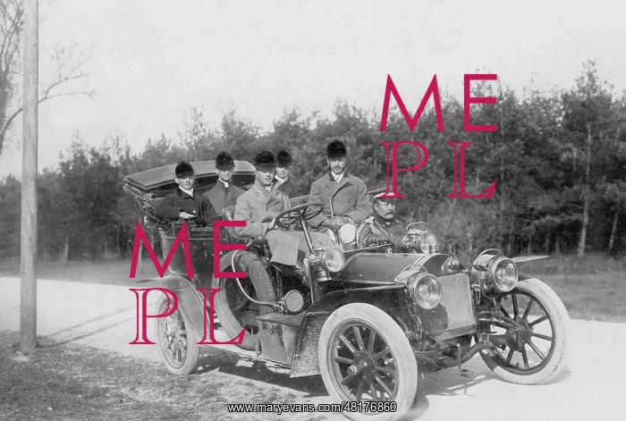 : Prince Adalbert of Bavarian in car, 1906 : Prince Adalbert of Bavarian in car, 1906
