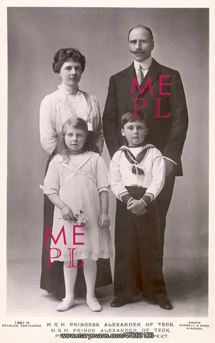 : Prince Alexander of Teck with family : Prince Alexander of Teck with family