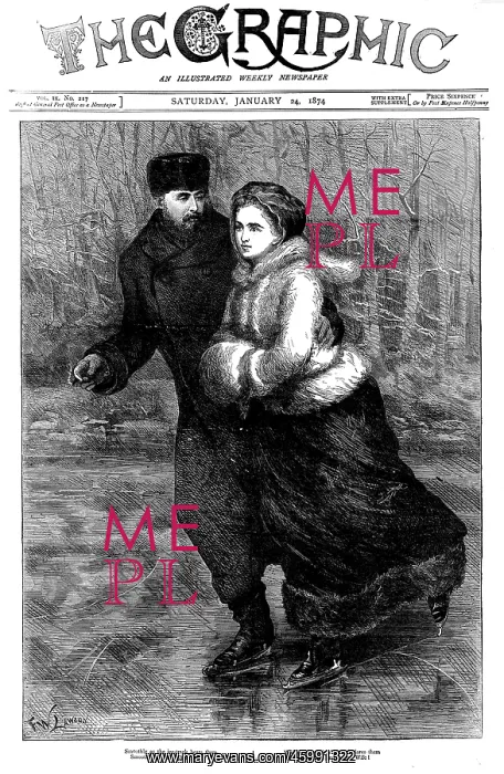 : Prince Alfred skating with his bride : Prince Alfred skating with his bride