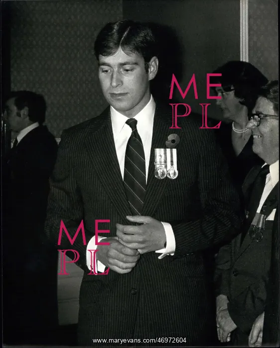 : Prince Andrew wearing medals : Prince Andrew wearing medals