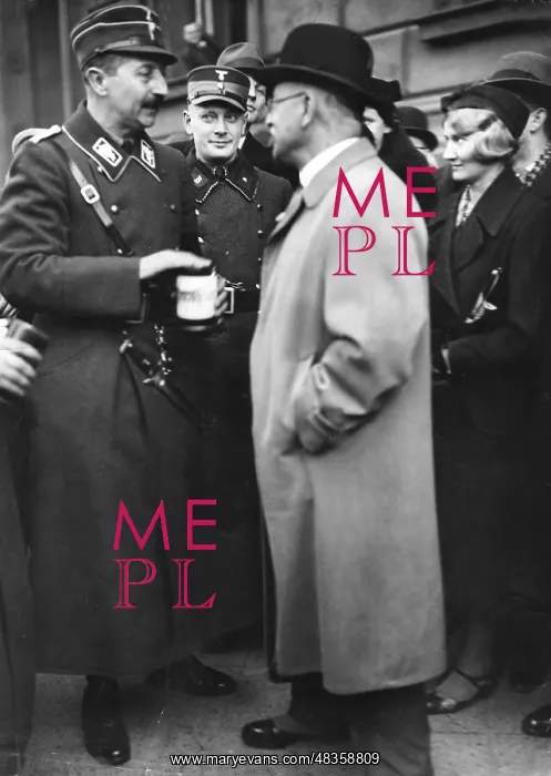 : Prince August Wilhelm collecting donations, 1935 : Prince August Wilhelm collecting donations, 1935