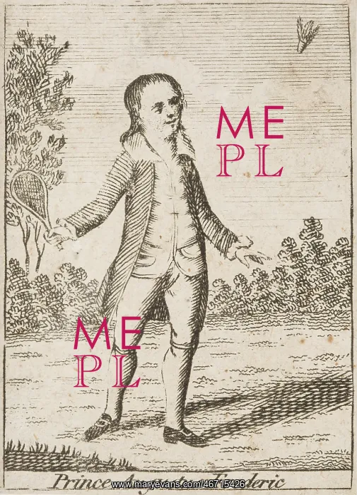 : Prince Augustus Frederick playing with a shuttlecock : Prince Augustus Frederick playing with a shuttlecock