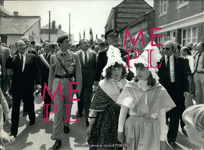 : Prince Charles, 40th anniversary of Bruneval raid, France : Prince Charles, 40th anniversary of Bruneval raid, France