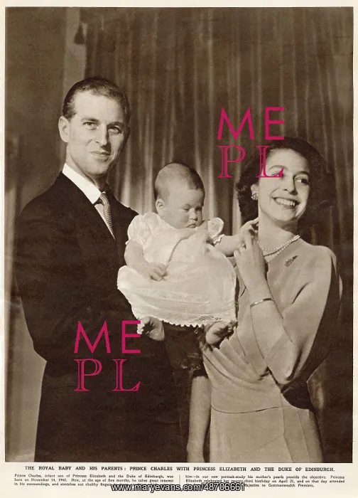 : Prince Charles with his parents 1949 : Prince Charles with his parents 1949