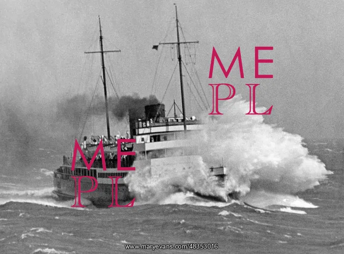 : The Prince Charles in storm, 1938 : The Prince Charles in storm, 1938