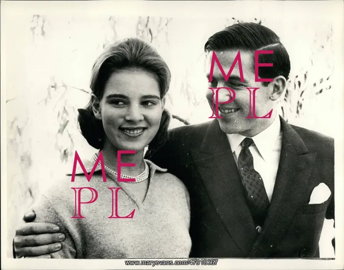 : Prince Constantine of Greece with fiancee : Prince Constantine of Greece with fiancee