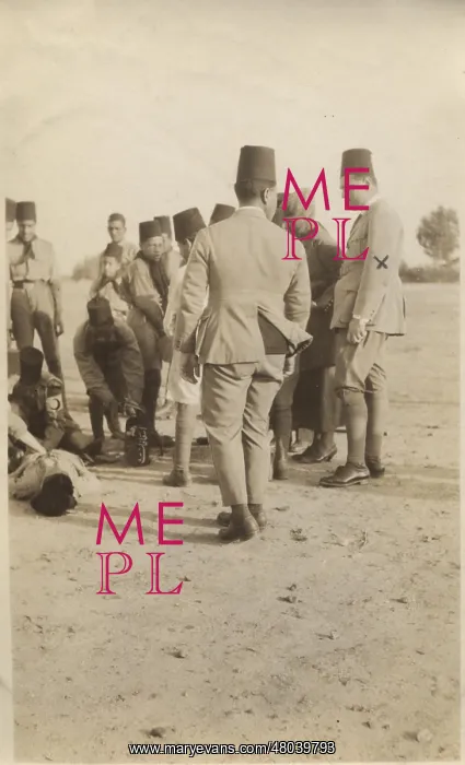 : Prince Daoud watching boy scouts, Cairo, Egypt : Prince Daoud watching boy scouts, Cairo, Egypt