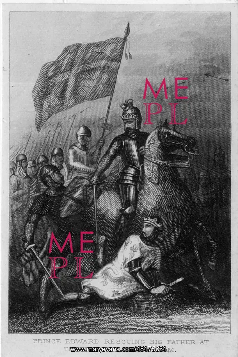 : Prince Edward rescuing his father at Battle of Evesham : Prince Edward rescuing his father at Battle of Evesham