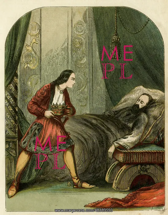 : Prince Henry taking away his father's crown : Prince Henry taking away his father's crown