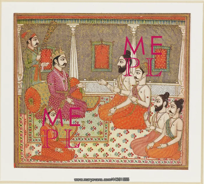 : Prince with holy men or Brahmins : Prince with holy men or Brahmins