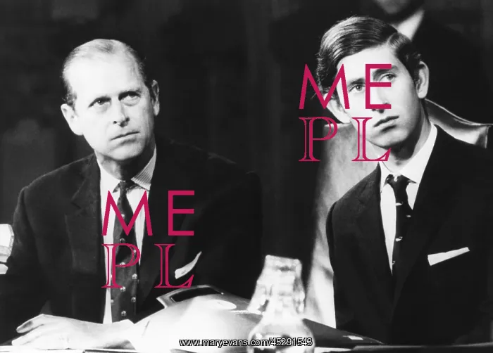 : Prince Philip and his 21 year old son, Charles : Prince Philip and his 21 year old son, Charles
