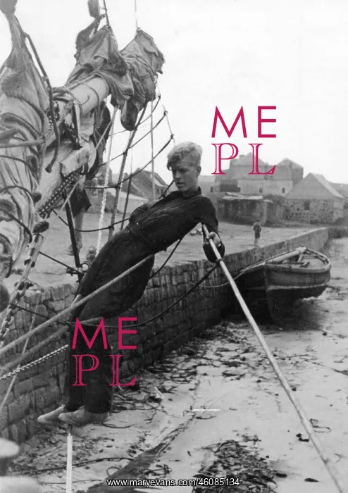 : Prince Philip sailing in his youth : Prince Philip sailing in his youth