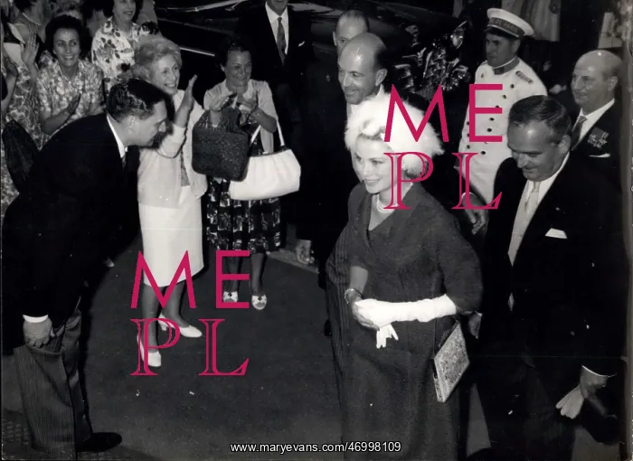 : Prince Rainier and Princess Grace at a wedding : Prince Rainier and Princess Grace at a wedding