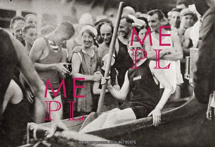 : Prince of Wales in a Hawaiian canoe : Prince of Wales in a Hawaiian canoe