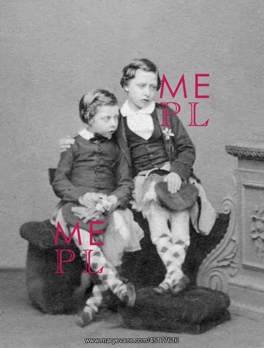 : Princes Leopold and Arthur in 1861 : Princes Leopold and Arthur in 1861
