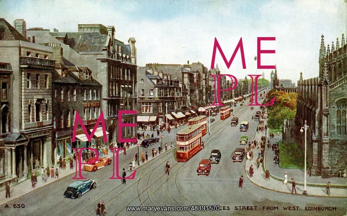 : Princes Street from the West, Edinburgh, Midlothian : Princes Street from the West, Edinburgh, Midlothian