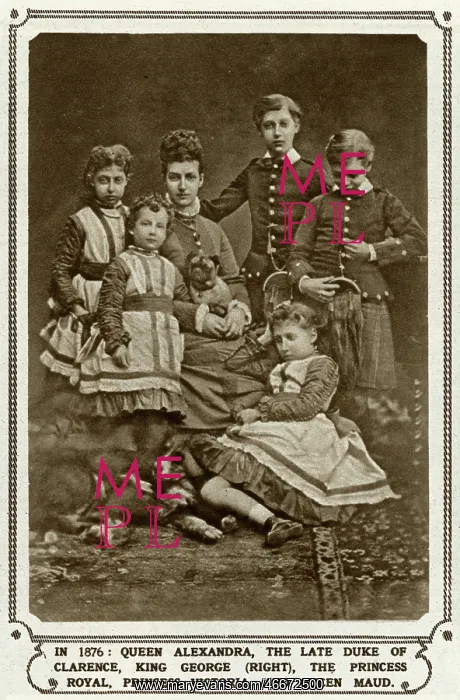 : Princess Alexandra with her five children : Princess Alexandra with her five children