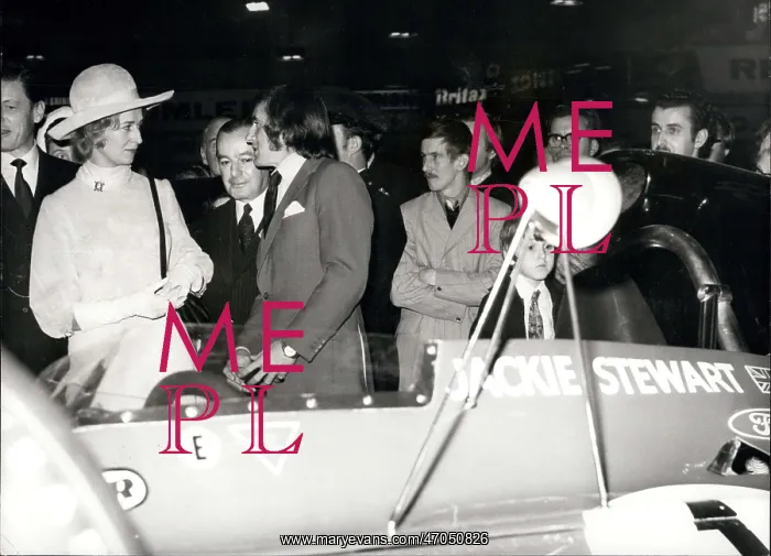 : Princess Alexandra and Jackie Stewart, Motor Show, London : Princess Alexandra and Jackie Stewart, Motor Show, London