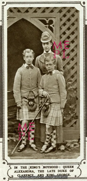 : Princess Alexandra of Wales with her two eldest sons : Princess Alexandra of Wales with her two eldest sons