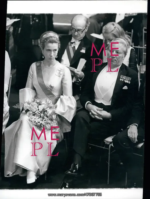 : Princess Anne and Edward Heath, Guildhall dinner : Princess Anne and Edward Heath, Guildhall dinner